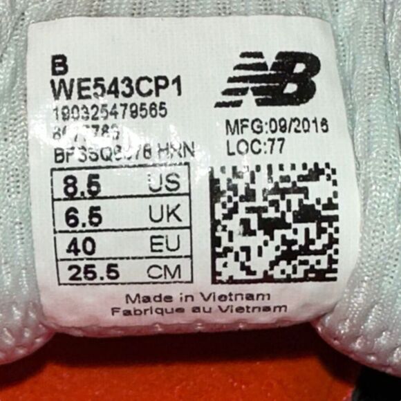 New Balance 543 v1 Women’s Size 8.5 Shoe Blue Running Sneaker 2016 WE543CP1 - Picture 8 of 9